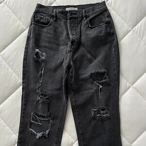 Pacsun Size 28 Women's Black Wash High Rise Straight Jeans